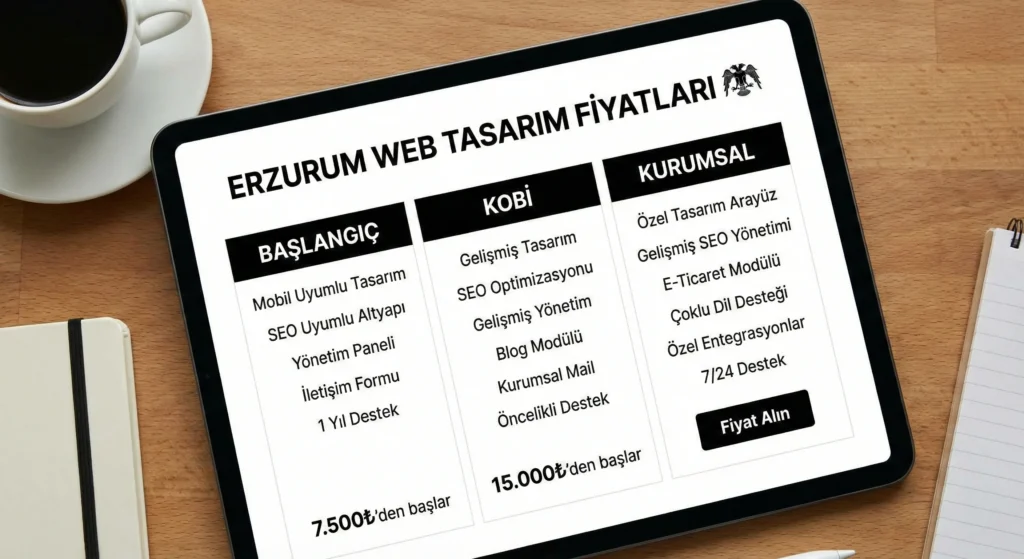 Erzurum Web Tasarım Fiyatları